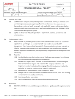 Environmental Policy